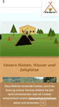 Mobile Screenshot of huetten-haeuser-zeltplaetze.de